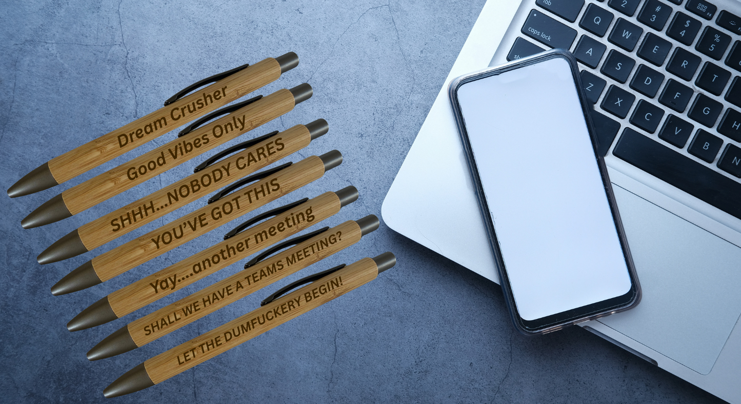 Bamboo Pens w/Black Ink