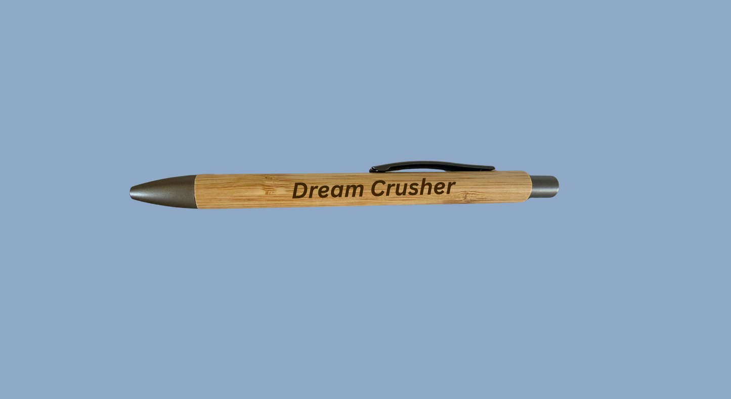 Sarcastic & Motivational Bamboo Pens - Black Ink