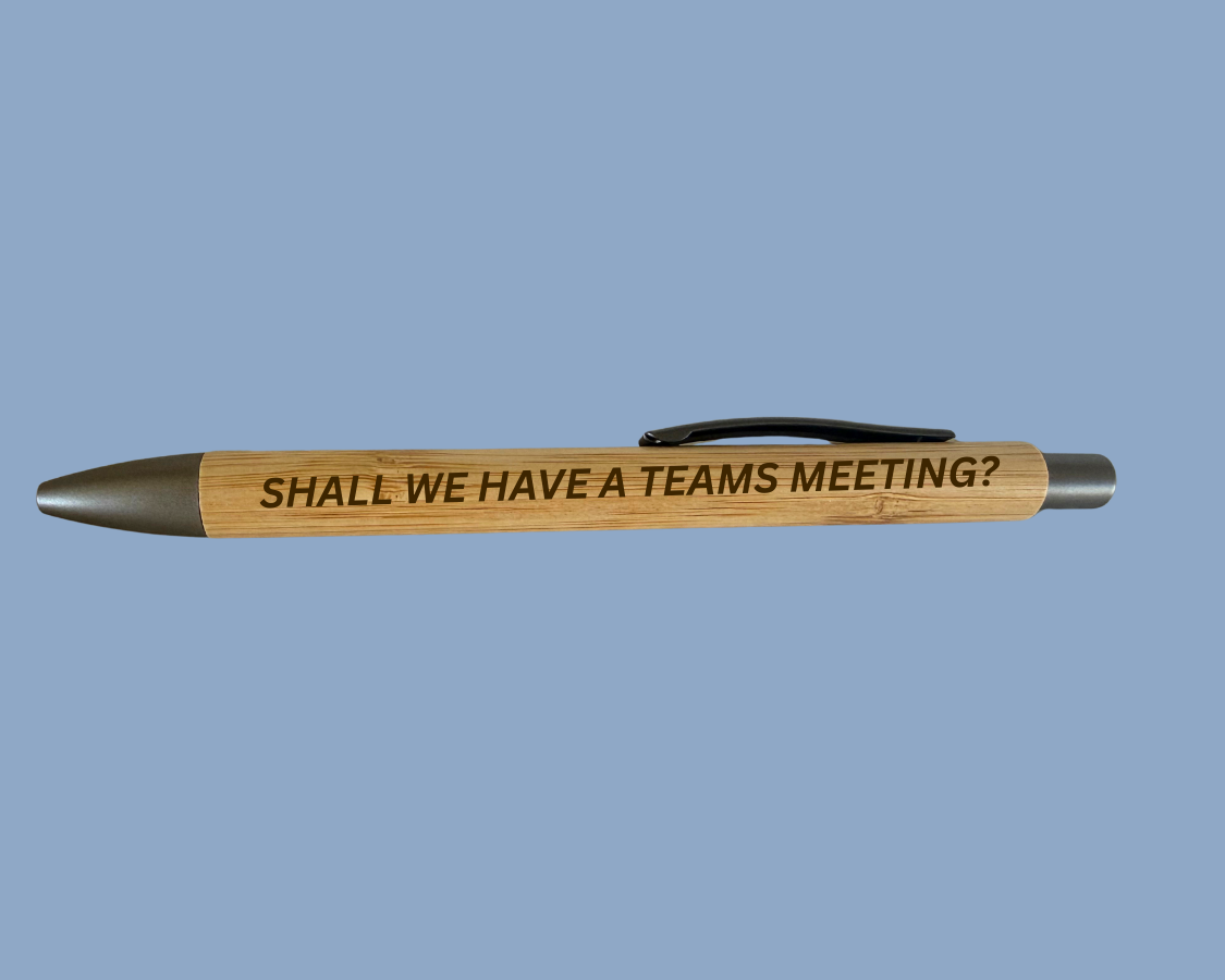 Sarcastic & Motivational Bamboo Pens - Black Ink