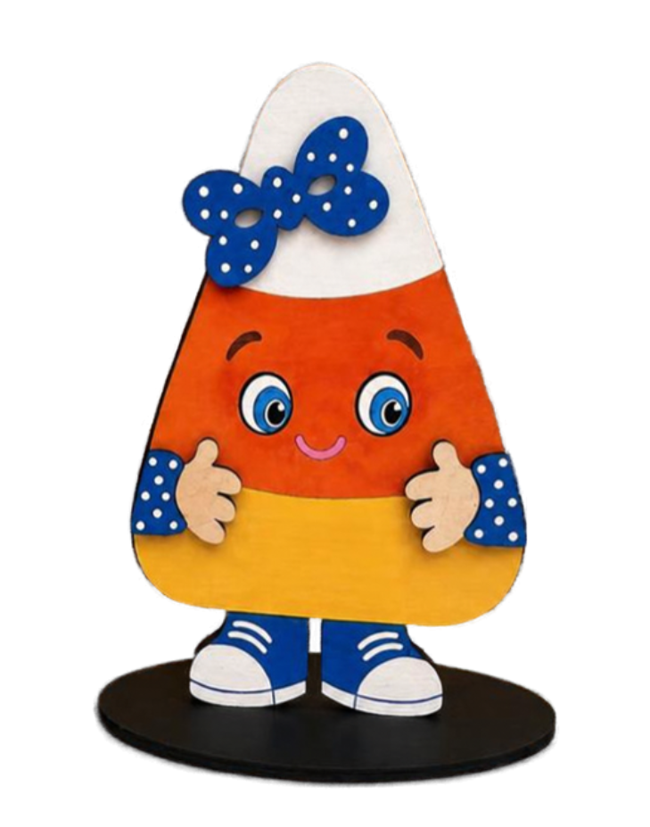 DIY Candy Corn (Girl) Wood Shelf Sitter Kit