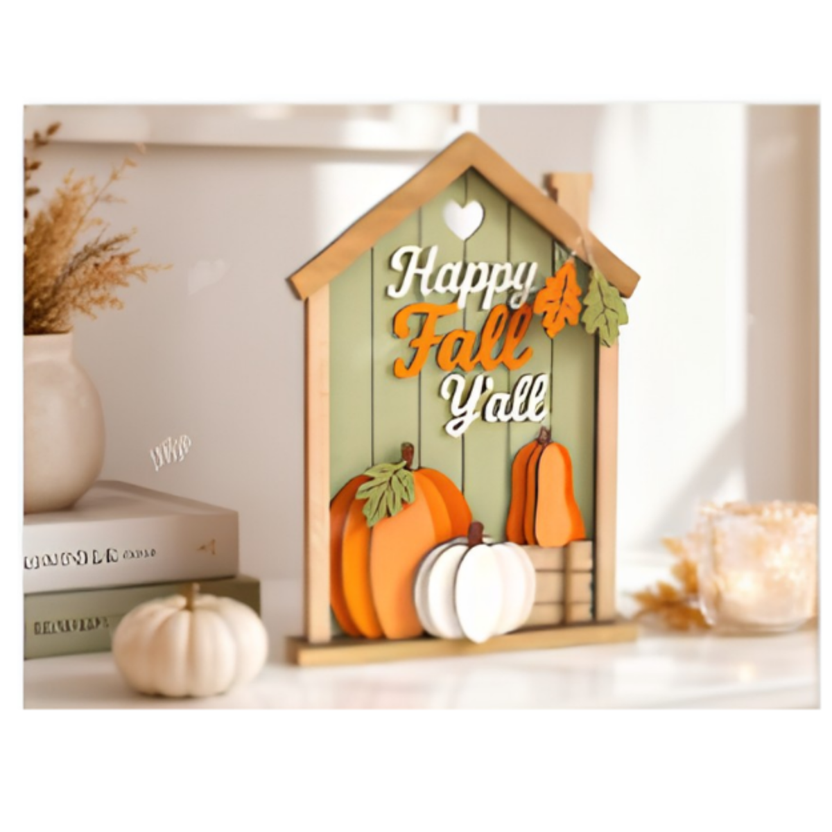 Happy Fall Y'all DIY Shelf Sitter