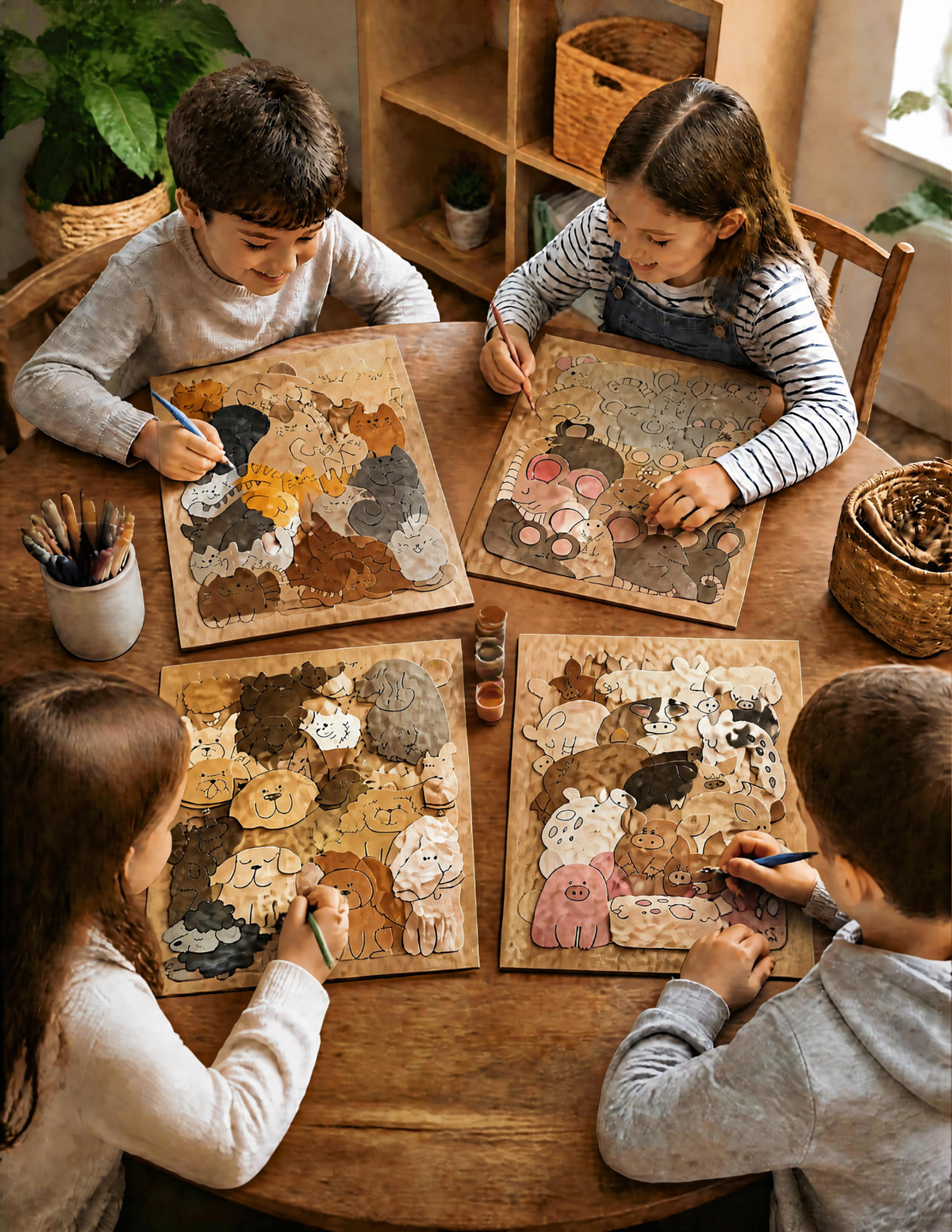 DIY Wooden Animal Puzzles