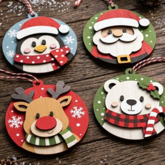 DIY Wood Christmas Ornament Kits